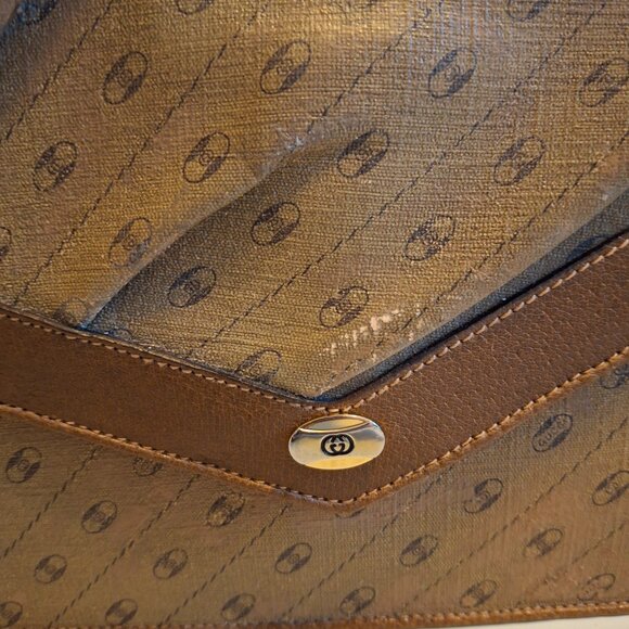 GUCCI Accessory Collection Envelope Purse Shoulder Bag Convertible Clut GG Logo - Picture 3 of 16